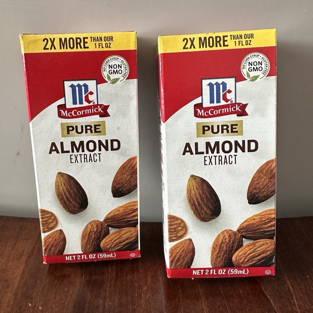 2‎ Bottles - McCormick Pure Almond Extract, 2 oz. Baking Coffee Flavoring.